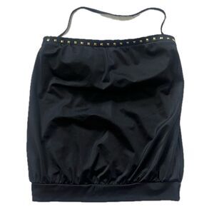 Vince Camuto Tankini Swim Top Black Medium Adjustable Detachable Strap